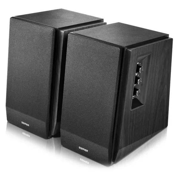 Edifier R1700BT Bluetooth Lifestyle Bookshelf Studio Speakers Black - BT/Dual 3.5mm AUX/Limited Distortion DSP/DRC/Classic Wood Finish (R1700BT-BLACK) - Image 3