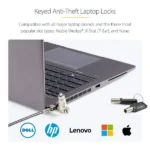 25-Pack Universal Laptop Lock 6.6ft (2m)-TAA-UNIVMK25-LAPTOP-LOCK - Image 2