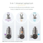 25-Pack Universal Laptop Lock 6.6ft (2m)-TAA-UNIVMK25-LAPTOP-LOCK - Image 4