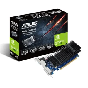 ASUS nVidia GeForce GT730-SL-2GD5-BRK 2GB GDDR5 Low Profile Graphics Card with Bracket For Silent HTPC Build (With I/O Port Brackets)
