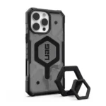 UAG Pathfinder Clear MagSafe Apple iPhone 16 Pro Max (6.9') Rugged Case + Black Ring Stand - Ash 1144651BV02