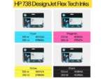 HP 738 130-ml Cyan DesignJet Ink Cartridge-498N5A - Image 4