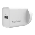 Verbatim USB Charger Single Port 2.4A, White - 66590