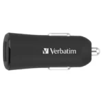 Verbatim Dual Port 3.4A Car Charger - Black - 66599