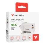 Verbatim 2 Port 35 Watt Portable GaN charger-67015