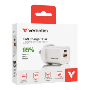 Verbatim 2 Port 35 Watt Portable GaN charger-67015
