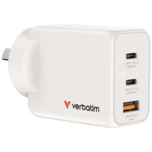 Verbatim 65W 3-Port GaN Wall Charger - 67016