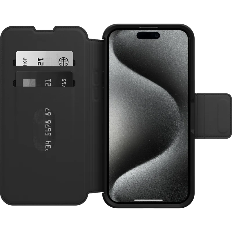 OtterBox Strada MagSafe Apple iPhone 15 Pro Max (6.7') Case Shadow (Black) - 77-93568