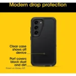 OtterBox Defender XT Clear Samsung Galaxy S24+ 5G Case Clear/Black -77-94721 - Image 4