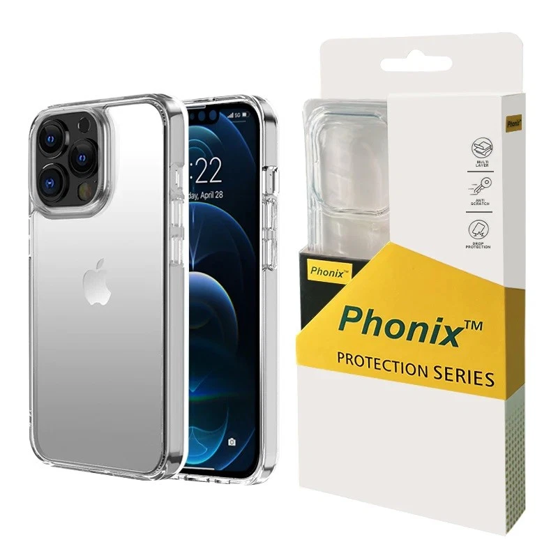 Phonix Apple iPhone 13 Pro Clear Rock Hard Case - CJK136PC