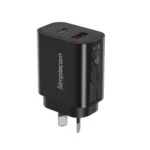 Simplecom CU220 Dual Port PD 20W Fast Wall Charger USB-C + USB-A for Phone Tablet - CU220