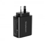 Simplecom Dual Port PD 65W GaN Fast Wall Charger USB-C + USB-A for Phone Laptop - CU265 - Image 3