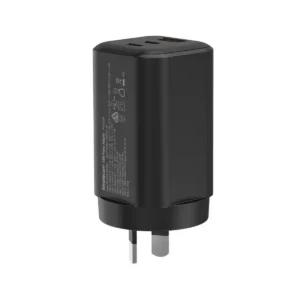 Simplecom CU365 3-Port PD 65W GaN Wall Charger Dual USB-C + USB-A for Phone Laptop