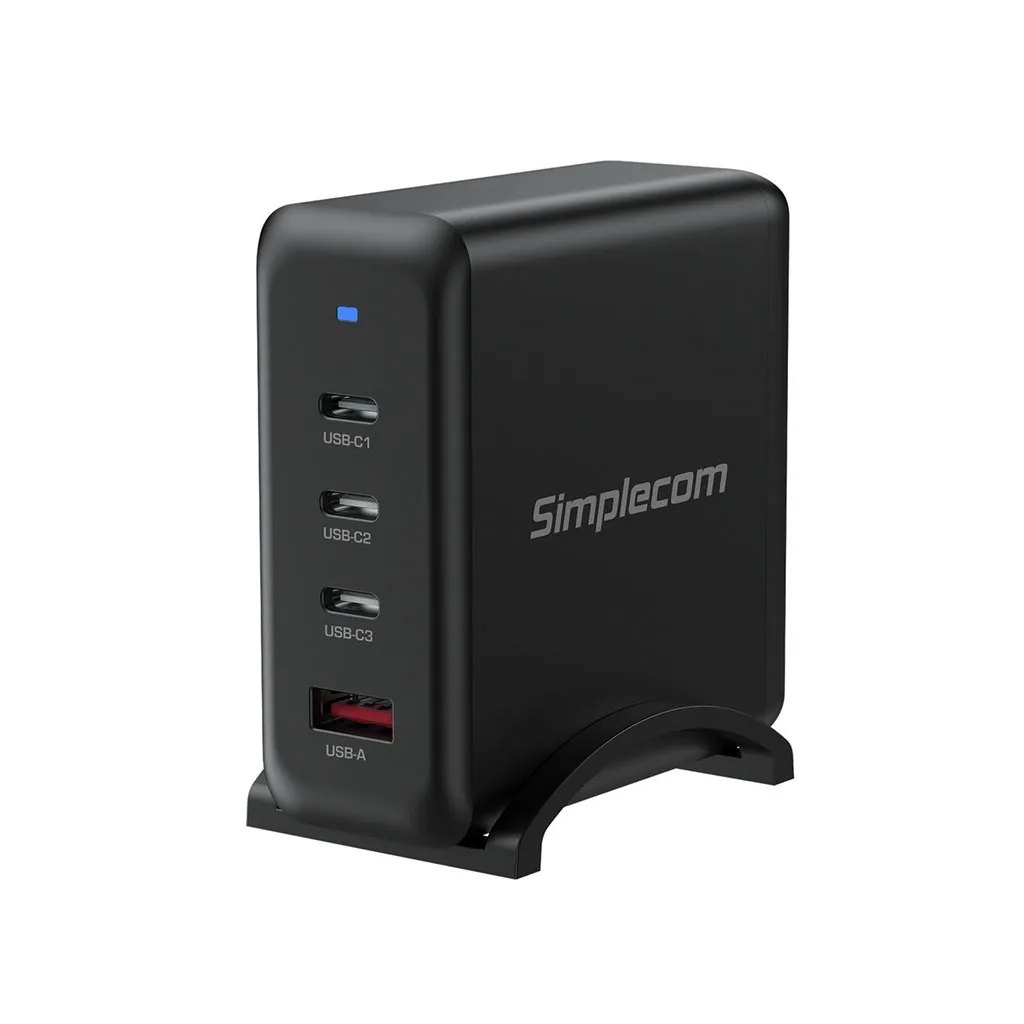 Simplecom CU400 4-Port PD 100W GaN Fast Charger 3xUSB-C + USB-A 