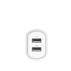 Cygnett PowerPlus 12W Dual Port Wall Charger - White - CY3671PDWLCH