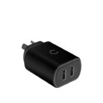 Cygnett PowerPlus 12W Dual Port Wall Charger - Black  -CY3672PDWLCH
