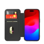 Cygnett MagWallet Apple iPhone 15 Pro Leather Wallet Case - Black CY4596MAGWT