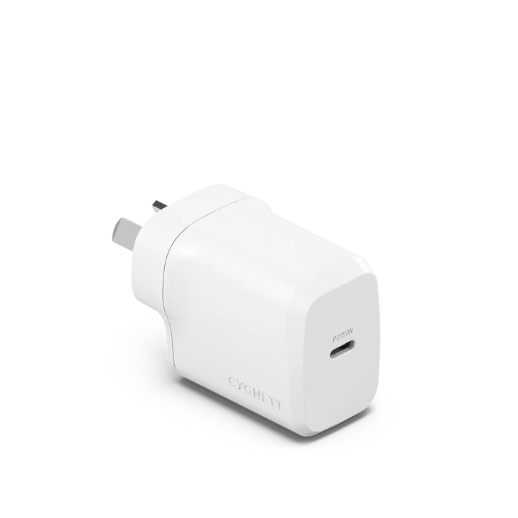 Cygnett PowerPlus 25W USB-C PD Fast Wall Charger - White - CY4734PDWCH