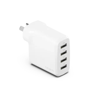 Cygnett PowerPlus 24W Multi Port USB-A Wall Charger - White-CY4768PDWCH