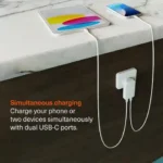Cygnett ChargePlus 30W Dual Port GaN Slim Wall Charger - White - CY5486PDWCH