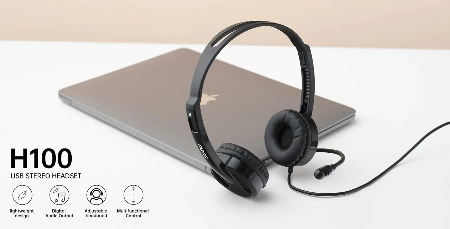 Rapoo Wired Stereo Headset - H100-Black