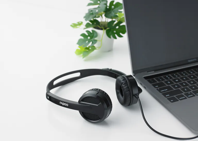 Rapoo Wired Stereo Headset – H100-Black