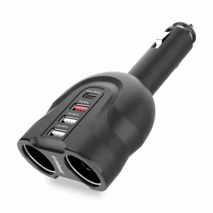 Gorilla Power 4-Port USB-C PD And QC3.0 Car Charger with Cigarette Lighter Splitter-MB-CHGR-C38