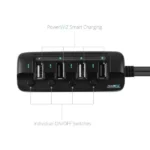 mbeat 4-Port USB Car Charger with Extension Cord - MB-USBC480