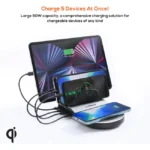 mbeat Gorilla Power 50W Qi Certified Multi-Device USB and Wireless Charging Dock -MB-UWC-5K