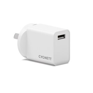 Cygnett PowerPlus 12W USB-A Wall Charger - White-CY5594PDWCH
