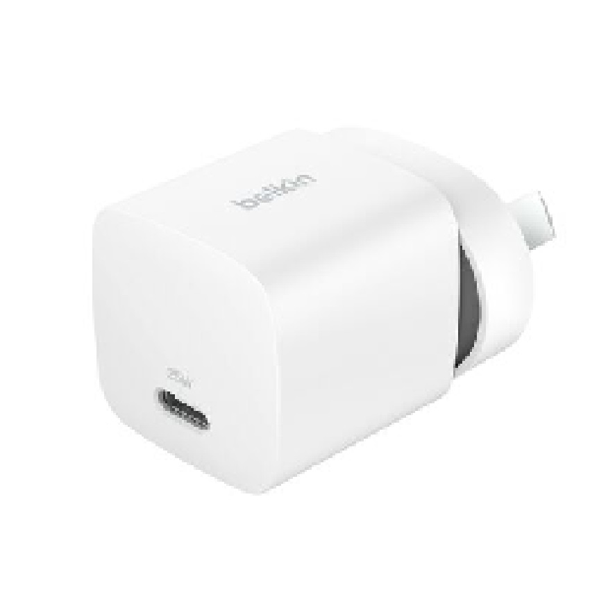 Belkin BoostCharge Compact USB-C Wall Charger 25W,White-WCA012auWH