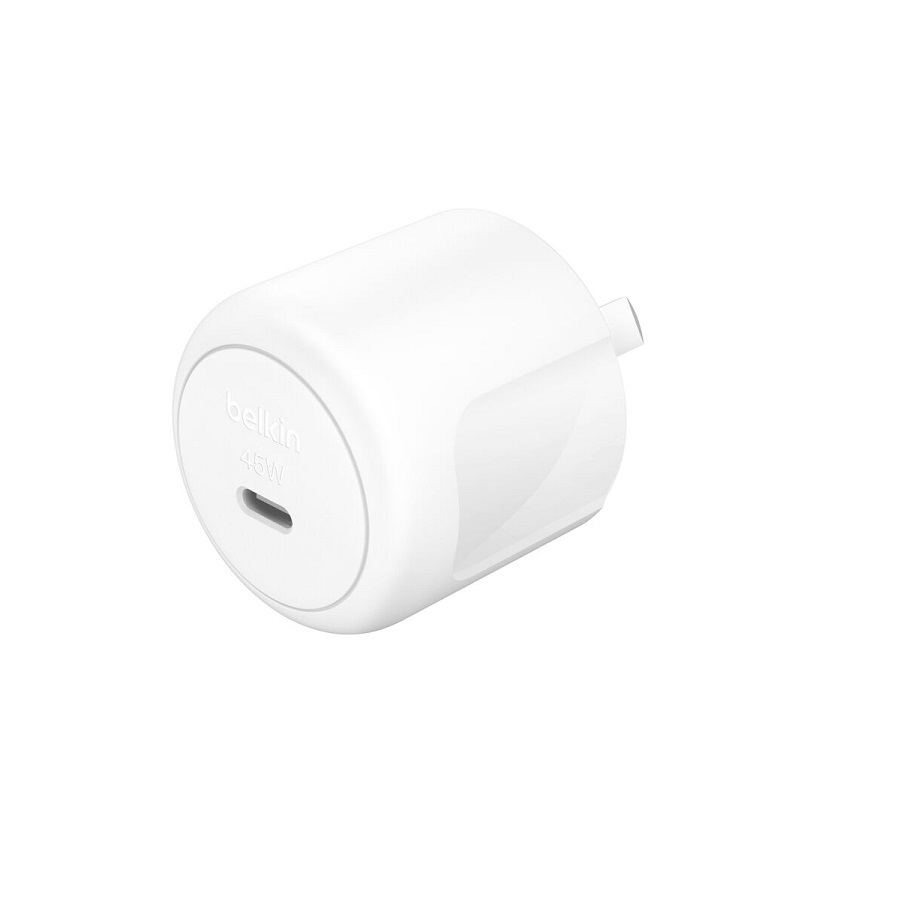 Belkin BoostCharge Compact 45W PD USB-C Wall Charger -White-WCA013auWH