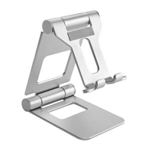 Brateck Aluminium Foldable Stand Holder for Phones and Tablets- Silver-PHS05-2-SILVER
