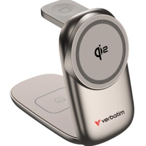 Verbatim 3 in 1 Wireless Docking Qi2 Certified, Magnetic Wireless Charging-67038