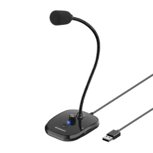 Simplecom Plug and Play USB Desktop Microphone with Headphone Jack -UM360