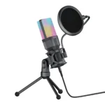 Simplecom Microphone Gaming RGB Lights with Tripod And Pop Filter - UM650