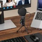 Simplecom USB Cardioid Condenser Microphone Gaming RGB Lights with Tripod And Pop Filter - UM650