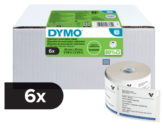 Dymo LablelWriter Veterinary Drug Labels 6 Pack-2187328