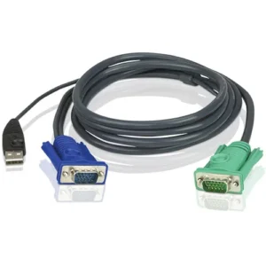 Aten 1.8M 3IN1 VGA USB Console KVM Split Cable-2L-5202U