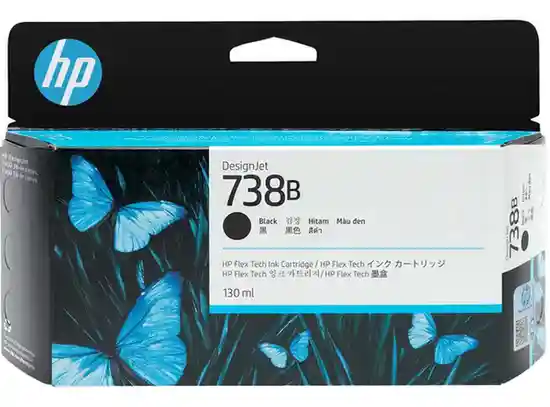 HP #738 130ml Black Ink-498P2A
