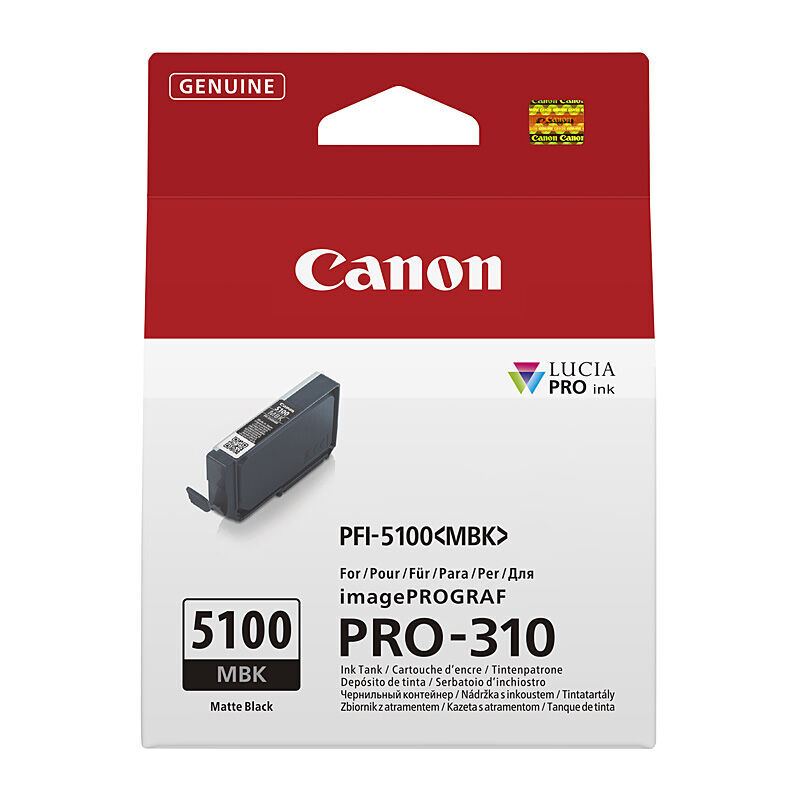 Canon PFI5100 Mat Black Ink Cartridge-PFI-5100 MBK
