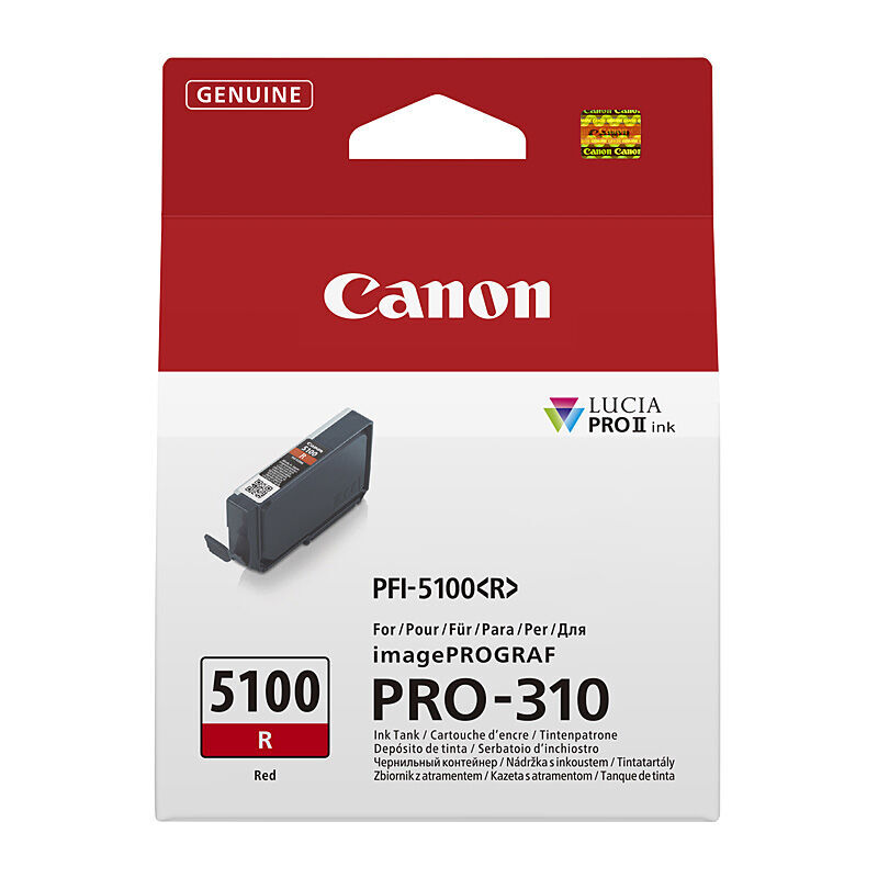 Canon PFI5100 Red Ink Cartridge-PFI-5100 R