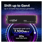 CRUCIAL P310 1TB, M.2 INTERNAL NVMe PCIe4 SSD, 7100R/6000W MB/s- CT1000P310SSD8