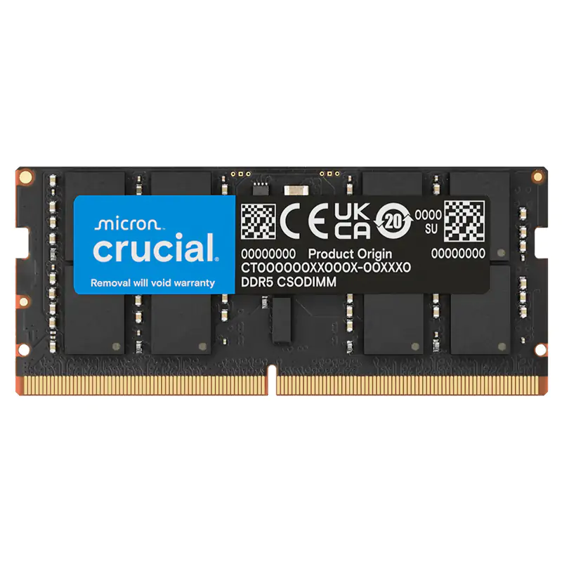 Crucial 16GB (1x16GB) CT16G64C52CS5 CAS 52 64000MHz SODIMM DDR5 RAM 