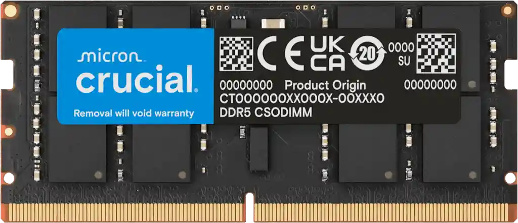 Crucial 16GB (1x16GB) CT16G64C52CS5 CAS 52 64000MHz SODIMM DDR5 RAM 