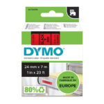 Dymo D1 Tape 24mmx7M Black on Red-S0720970