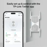 TP-Link BE6500 DUAL BAND WI-FI 7 Range Extender, EasyMesh, 2.5G(1), ANT (4)-RE405BE