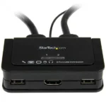 StarTech 2 Port Single HDM KVM Switch, USB-A, Audio, Remote Switch-SV211HDUA