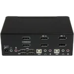 StarTech 2 Port Dual DisplayPort KVM Switch, USB, Audio, Hotkey, No Cable- SV231DPDDUA