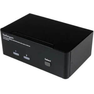 StarTech 2 Port Dual DisplayPort KVM Switch, USB, Audio, Hotkey, No Cable- SV231DPDDUA